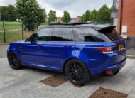 LAND ROVER RANGE ROVER SPORT SVR 2016, 5.0 V8 PETROL FULLY LOADED, 5 SEATER, ESTORIL BLUE PAINT, BLACK / BEIGE LEATHER INTERIOR