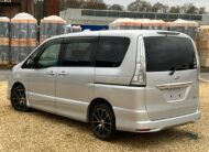 NISSAN SERENA 2013, HIGHWAY STAR, 2.0 PETROL HYBRID FULLY LOADED, 8 SEATER, BRILLIANT SILVER PAINT, BLACK CLOTH INTERIOR