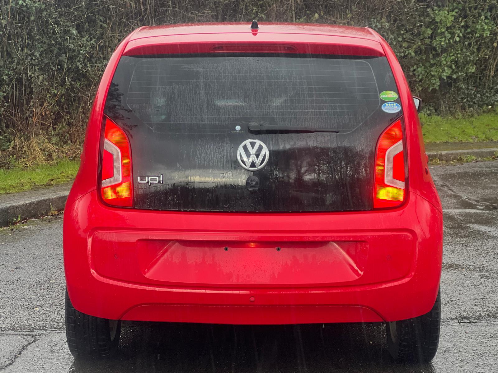 VOLKSWAGEN UP! 2012, HIGH UP!, 1.0 PETROL FULLY LOADED, 4 SEATER, TORNADO RED PAINT, BEIGE AND GREY CLOTH INTERIOR